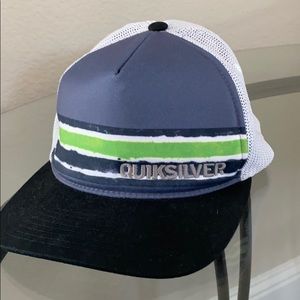 Quiksilver Men's Blue and Black Trucker Hat